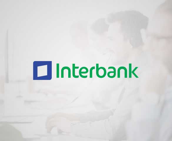 Logo Interbank con fondo gris
